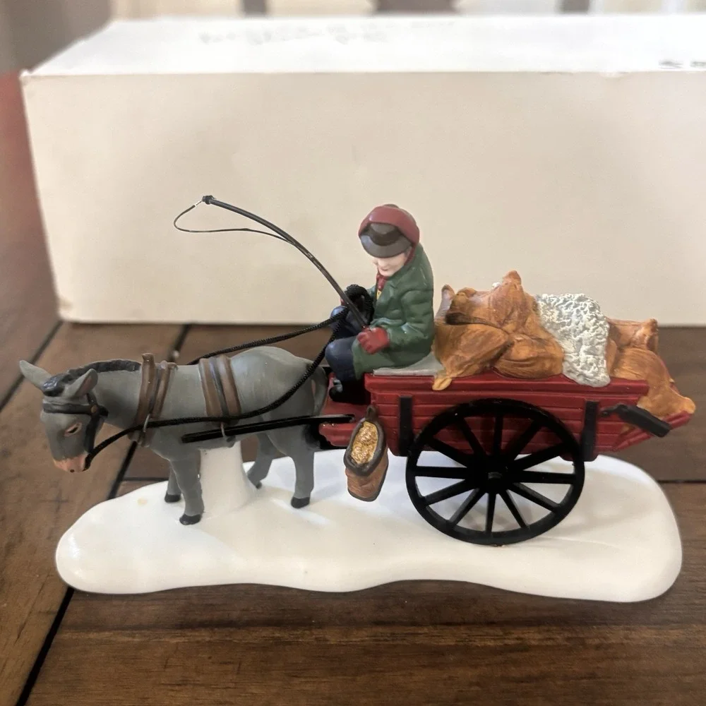 Dept 56 Bringing Fleeces to the Mill Retired Dickens Village Set Of 2 Pc READ